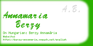 annamaria berzy business card